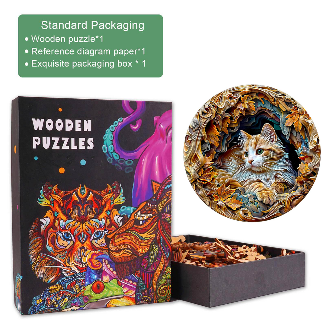 Katzen Holzpuzzle