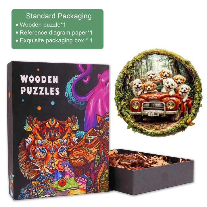 Flitzer-Laster Holzpuzzle