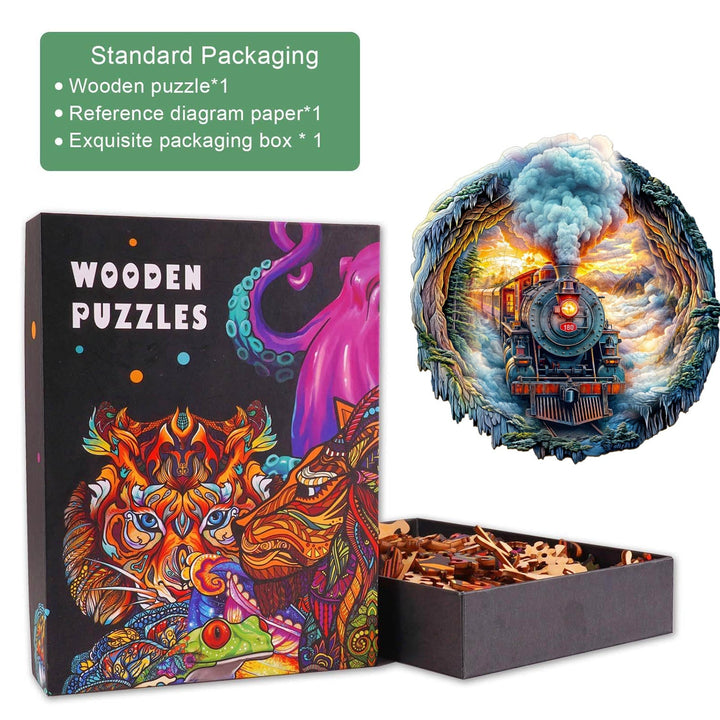 Dampflok 3D Holzpuzzle