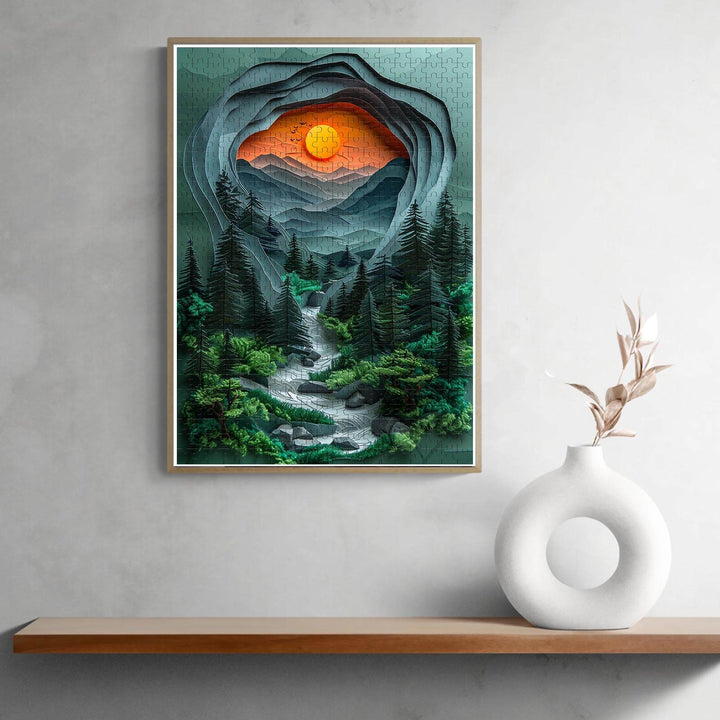 Jungle Sunset 500 / 1000 Piece Puzzle - Woodbests