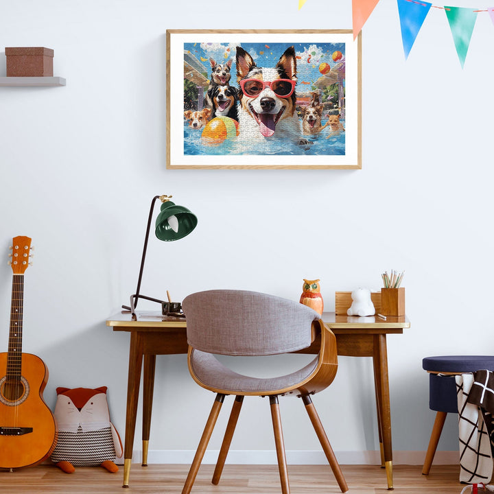 Puppy Pool 500 / 1000 Piece Puzzle - Woodbests