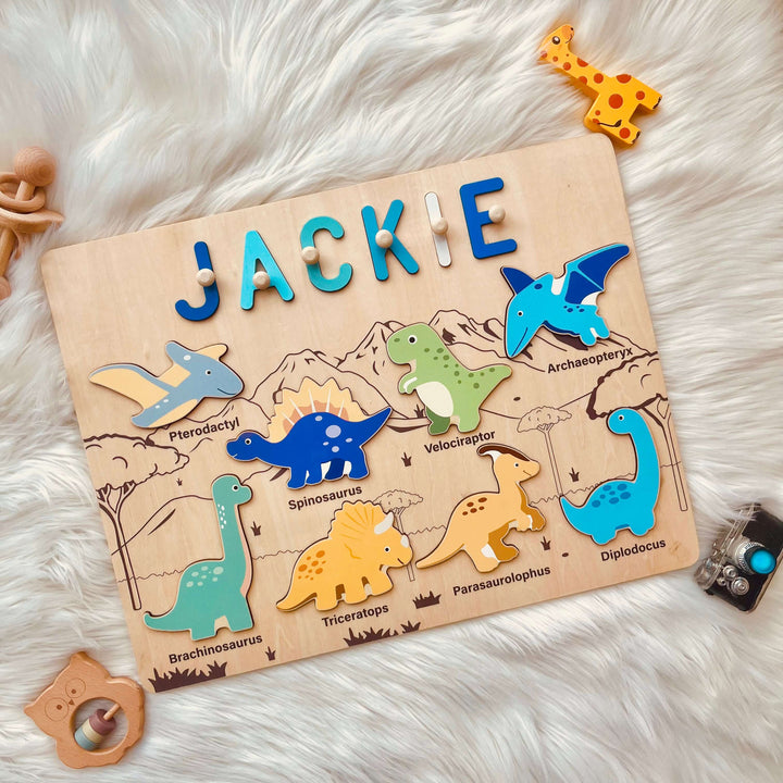 Personalisiertes Dinosaurier Namen Puzzle