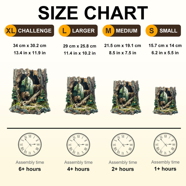 Familien-Bären Holzpuzzle