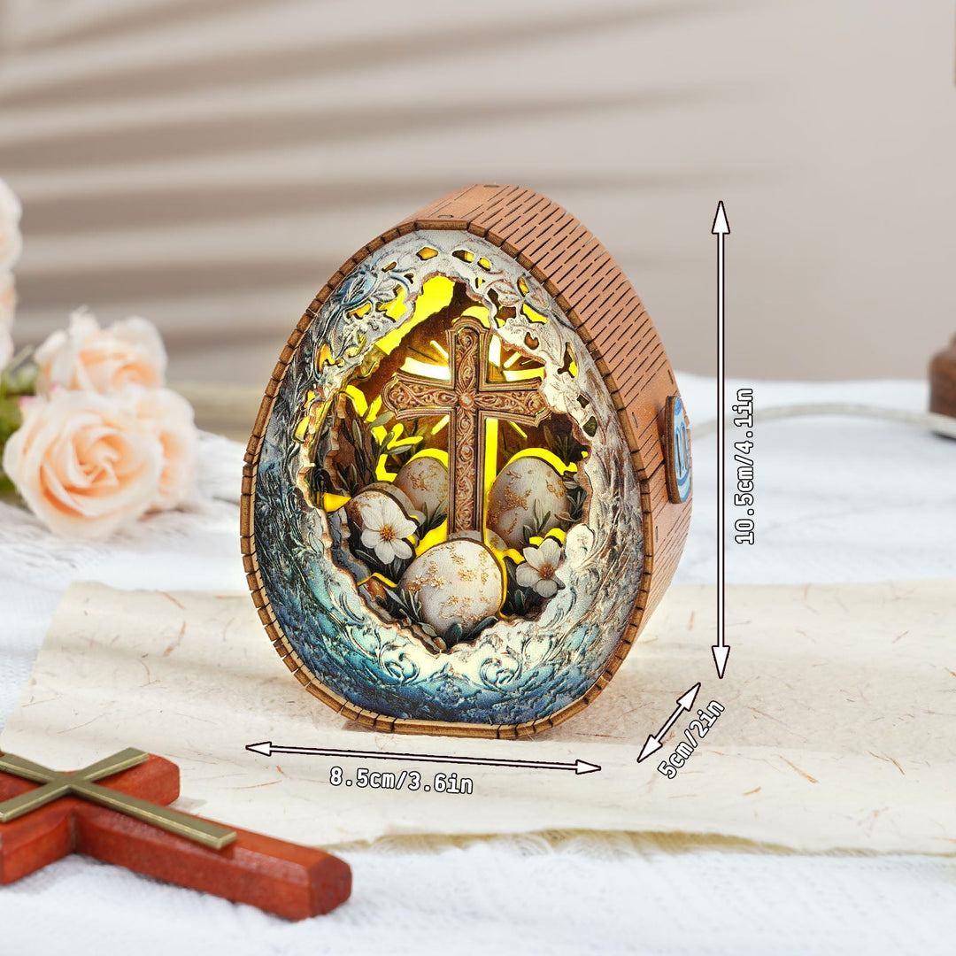 Gesegnete Ostereier - 3D Holz Nachtlicht Bausatz