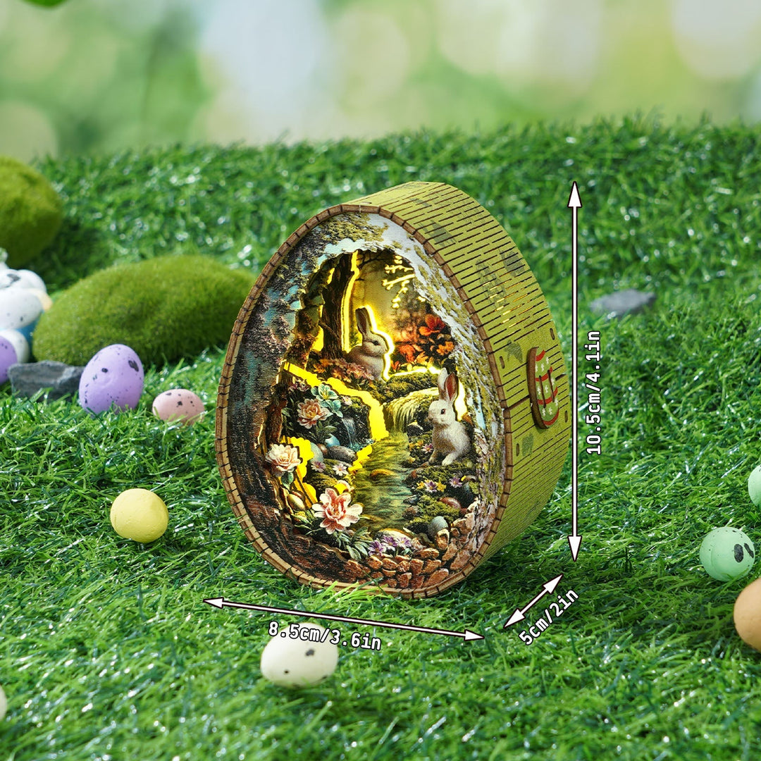 Hase am Bach - 3D Holz Nachtlicht Bausatz