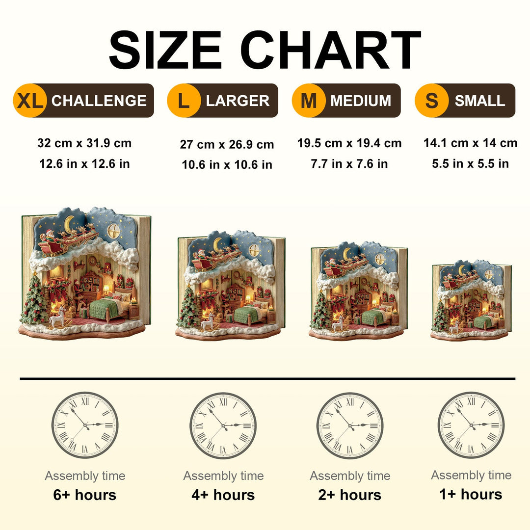 Heiligabend im Buch Holzpuzzle