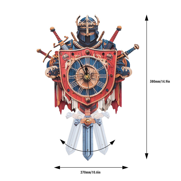 Ritter – DIY Holz-Uhr, 3D Puzzle-Bastelset