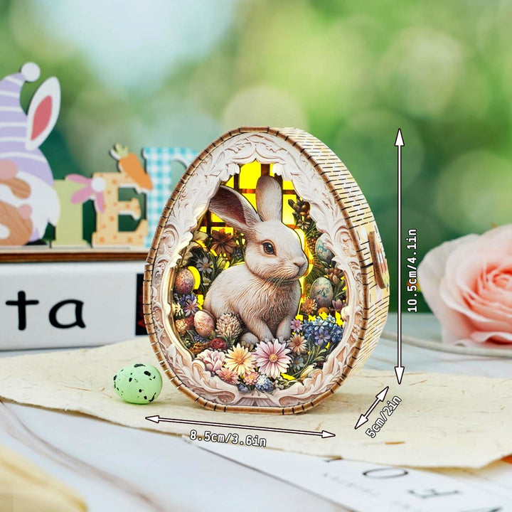 Osterhase Bote - 3D Holz Nachtlicht Bausatz