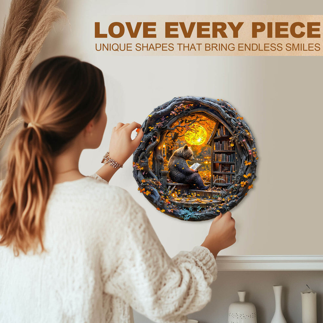 Lesebär Holzpuzzle