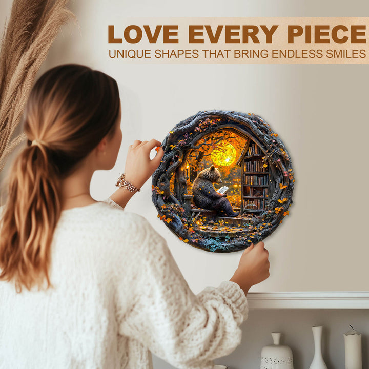 Lesebär Holzpuzzle