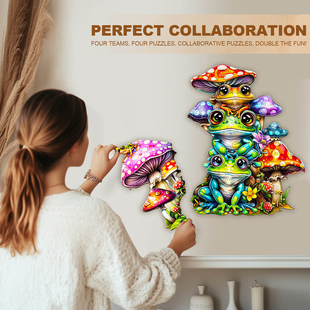 Party Puzzle-Froschfamilien