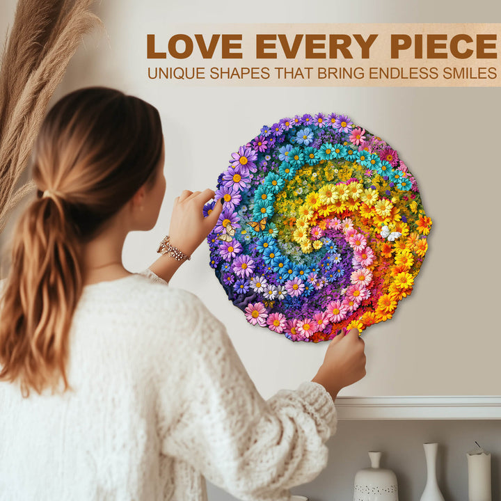 Blumenmeer Holzpuzzle