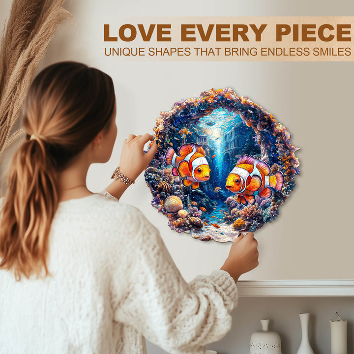 Clownfisch-Reise Holzpuzzle