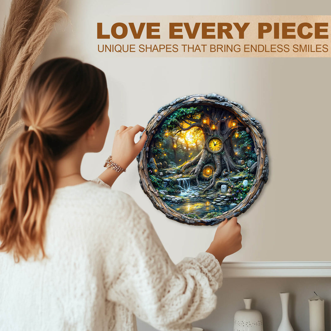 Zauber-Zeit-Baum Holzpuzzle