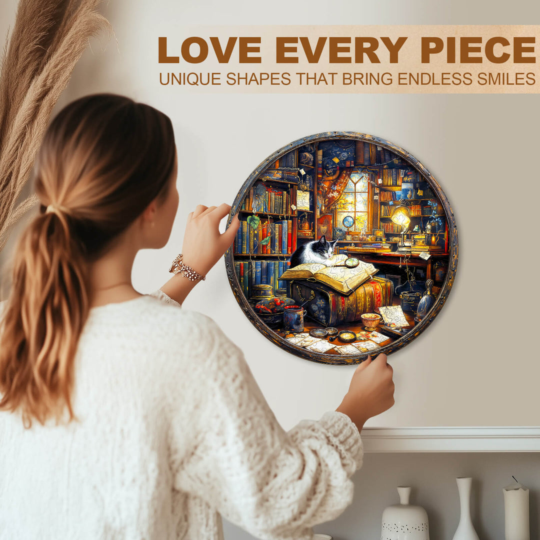 Whiskers Library-1 Wooden Jigsaw Puzzle