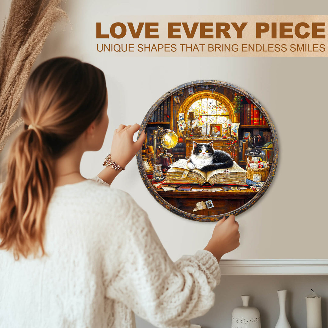 Whiskers Library-2 Wooden Jigsaw Puzzle