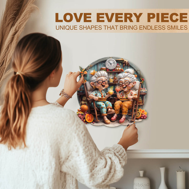 Grandma's Party Wooden Jigsaw Puzzle