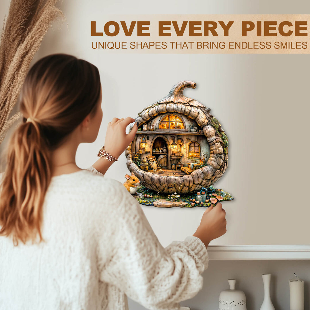 Acorn mouse Wooden Jigsaw Puzzle