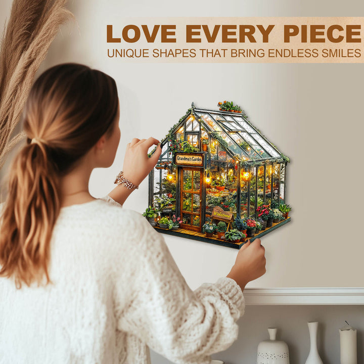 Oma-Garten Holzpuzzle