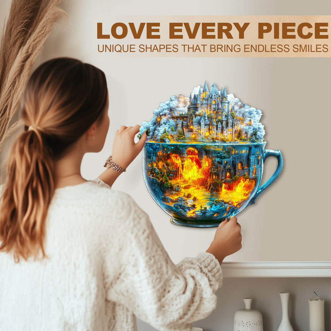 Magische Tasse Modell 2 Holzpuzzle