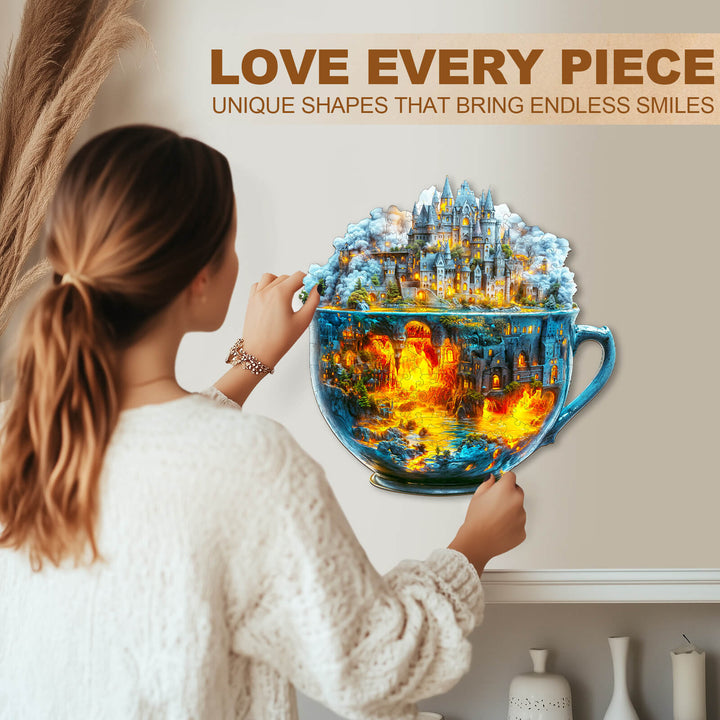 Magische Tasse Modell 2 Holzpuzzle
