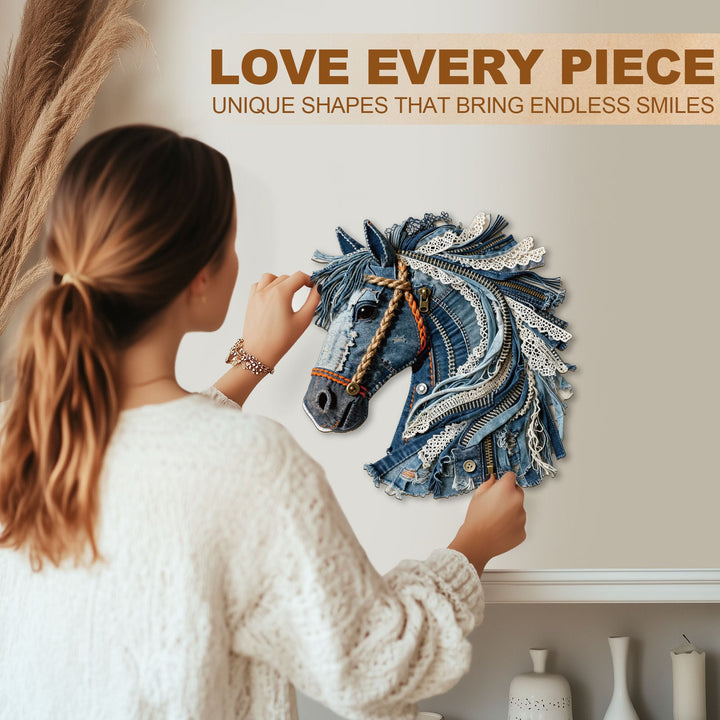 Denim Horse Holzpuzzle