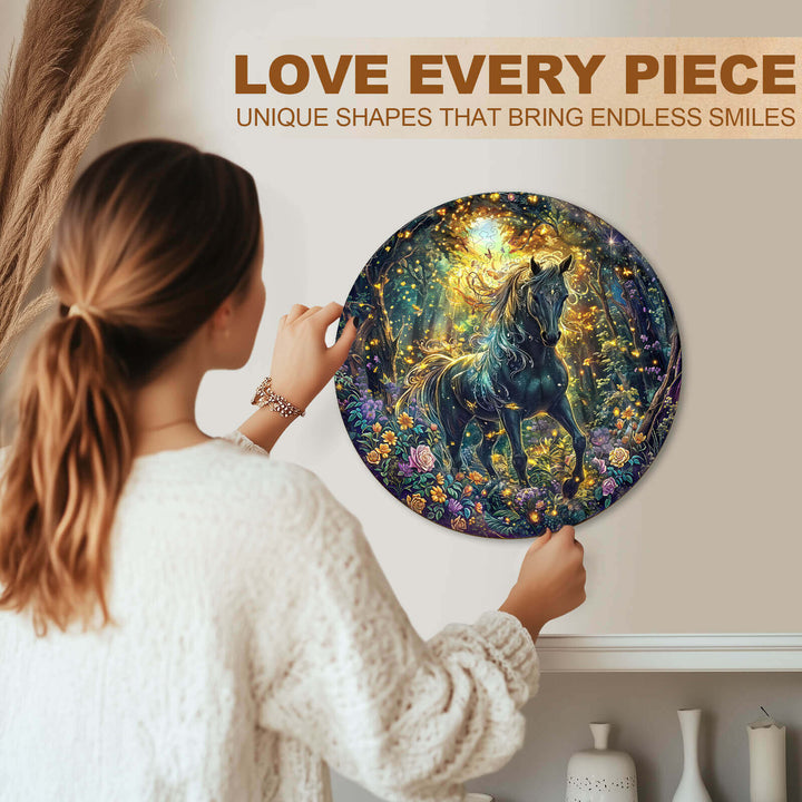 Forest Horse Wooden Jigsaw Puzzle