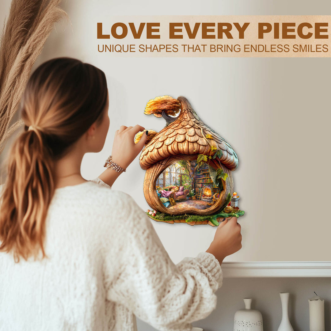 Eichhörnchen-Haus Holzpuzzle