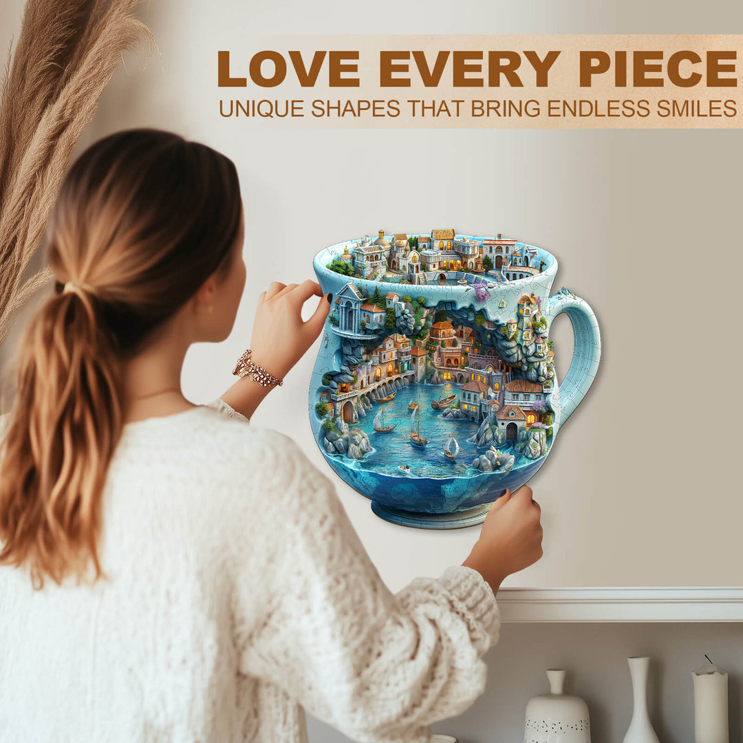 Küstenstadt Holzpuzzle