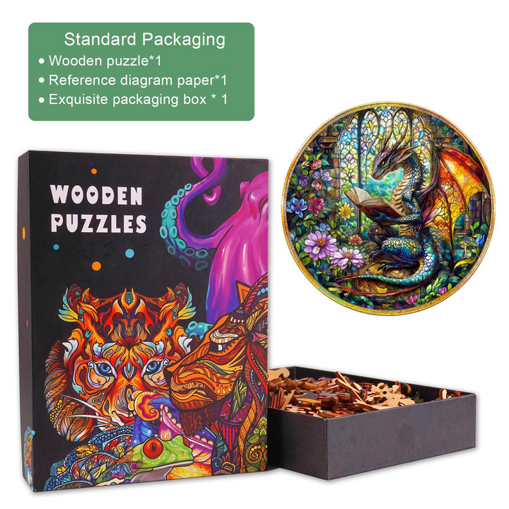 Geheimnisvoller Drache Holzpuzzle