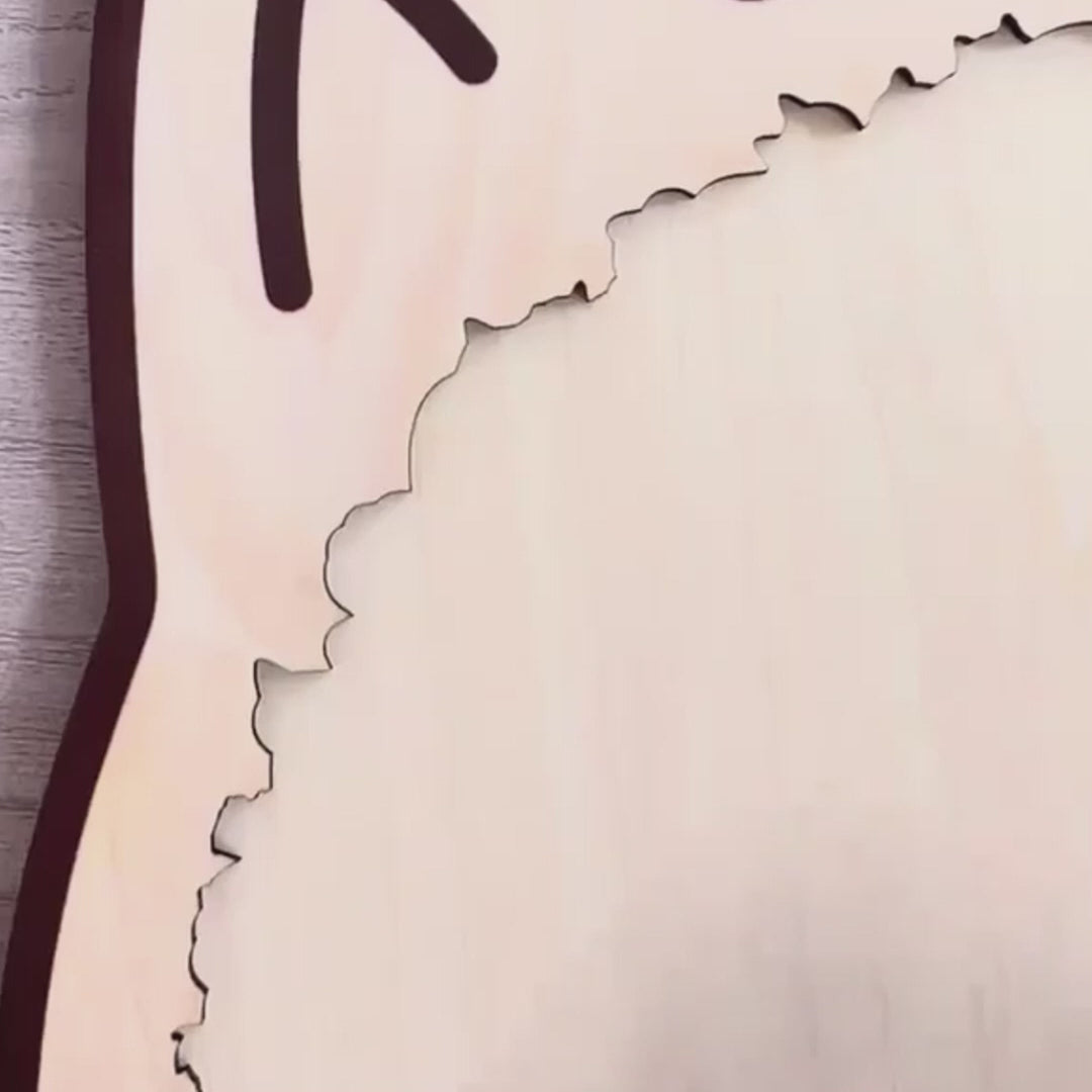 Morandi-Farbene Katzenförmige Holzpuzzle